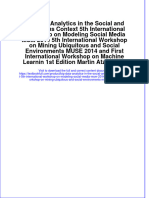 [Download pdf] Big Data Analytics In The Social And Ubiquitous Context 5Th International Workshop On Modeling Social Media Msm 2014 5Th International Workshop On Mining Ubiquitous And Social Environments Muse 2014 A online ebook all chapter pdf 