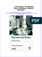 [Download pdf] Big Data And Ethics The Medical Datasphere 1St Edition Jerome Beranger online ebook all chapter pdf 