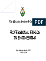 The Nigerian Society of Engineers Professional Ethics in Engineering 2
