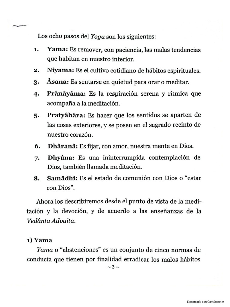 8 Pasos Del Yoga, Patanjali | PDF