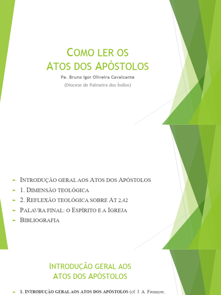 Leitura dos Atos dos Apóstolos | PDF | Atos dos apóstolos | Evangelho ...