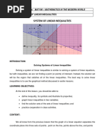 MMW Lesson 11 Week 11 System of Linear Inequalities