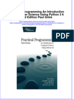 (Download PDF) Practical Programming An Introduction To Computer Science Using Python 3 6 3Rd Edition Paul Gries Online Ebook All Chapter PDF