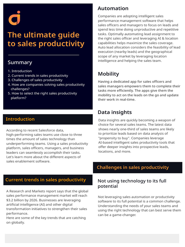 The Ultimate Guide To Sales Productivity Pdf Artificial