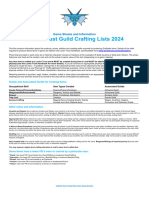 Lorien Trust 2024 Crafting Lists and Information