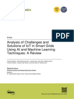 Analysis of Challenges and Solutions of IoT in Smart Grids Using AI and Machine Learning Techniques - A Review