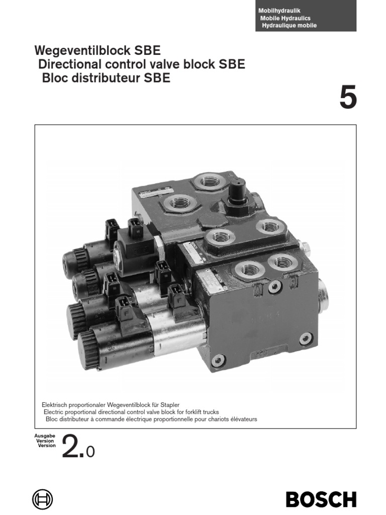 Bloc distributeur électrique SBE | PDF | Mécanique | Physique