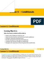 Lesson 6. Conditionals