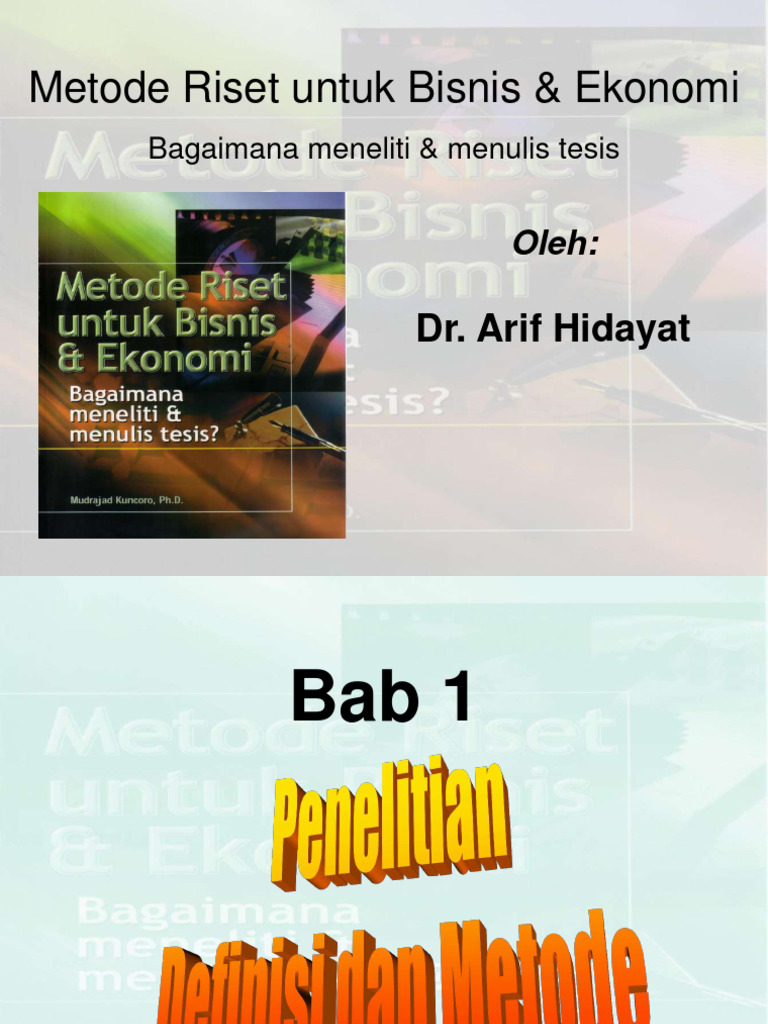 Metode Riset Bisnis dan Ekonomi Efektif | PDF