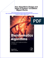 [Download pdf] Bioinformatics Algorithms Design And Implementation In Python 1St Edition Miguel Rocha online ebook all chapter pdf 