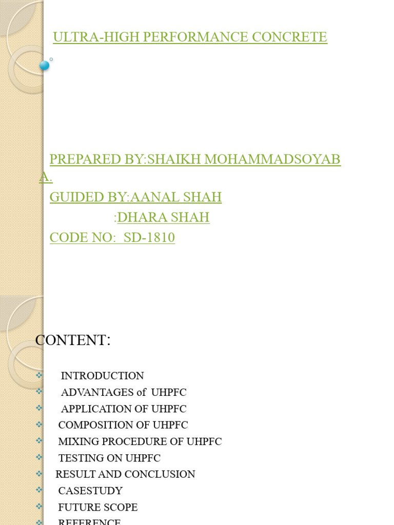 Ultra-High Performance Concrete Guide | PDF | Concrete | Strength Of ...
