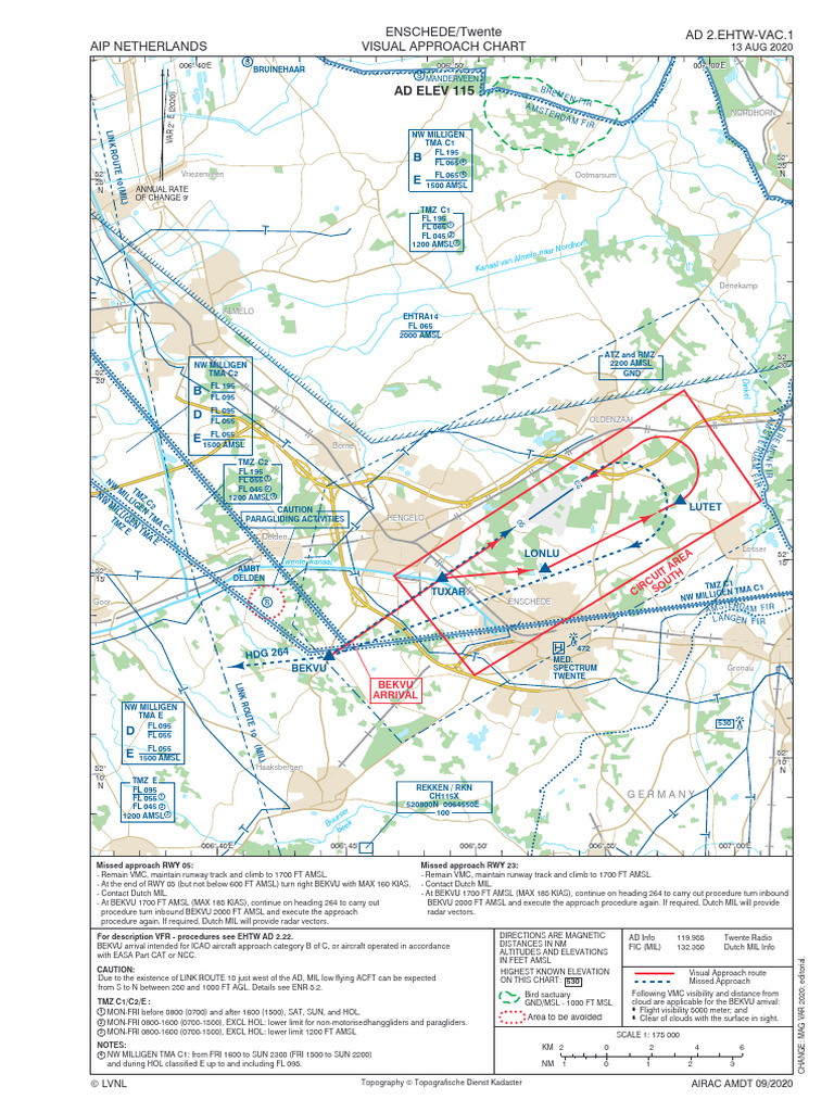 Twente Visual Approach Chart Guide | PDF | Instrument Flight Rules ...