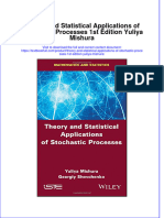 [Download pdf] Theory And Statistical Applications Of Stochastic Processes 1St Edition Yuliya Mishura online ebook all chapter pdf 