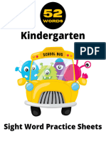 Kindergarten Sight Word Practice Set 1