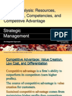 Internal Analysis: Resources, Capabilities, Competencies, and Competitive Advantage