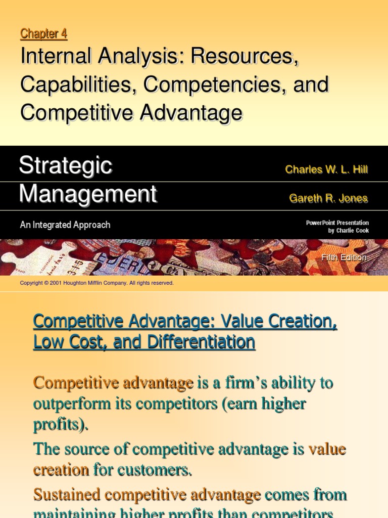 Internal Analysis: Resources, Capabilities, Competencies, and ...