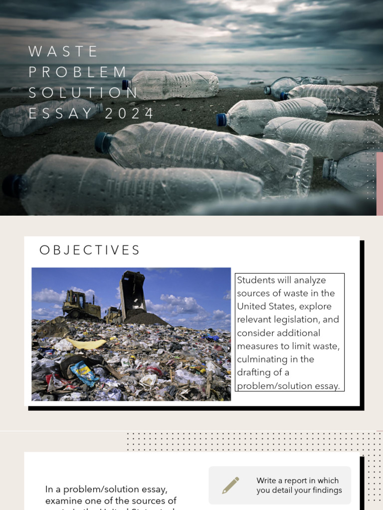 Waste Problem Solution Essay Guide | PDF | Essays | Thesis