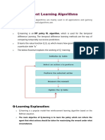 Q Learning SARSA Deep Q Learning