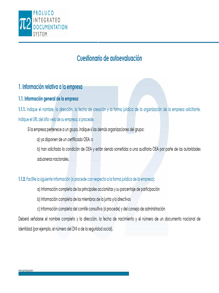 Cuestionario Oea 2011 Pdf Aduana Contabilidad