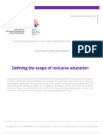 Defining the Scope of Inclusive Education (Slee, 2020) UNESCO