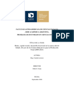 Redes, Capital Social y Desarrollo Local Rural en La Cuenca Del Río Salado. El Caso de Los Centros Educativos para La Producción Total (2008-2015)