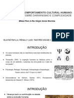 A Evolução Do Comportamento Cultural Humano Apontamentos Sobre Darwinismo e Complexidade