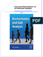 [Download pdf] Biomechanics And Gait Analysis 1St Edition Nicholas Stergiou online ebook all chapter pdf 