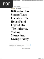 Jim Simons' Quantitative Trading Strategy | PDF