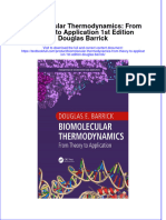 (Download PDF) Biomolecular Thermodynamics From Theory To Application 1St Edition Douglas Barrick Online Ebook All Chapter PDF