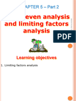 Lecture 5 - Break-Even Analysis and Limiting Factors Analysis - Part 2