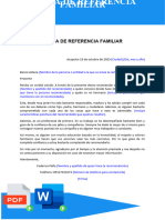 Carta de Referencia Familiar