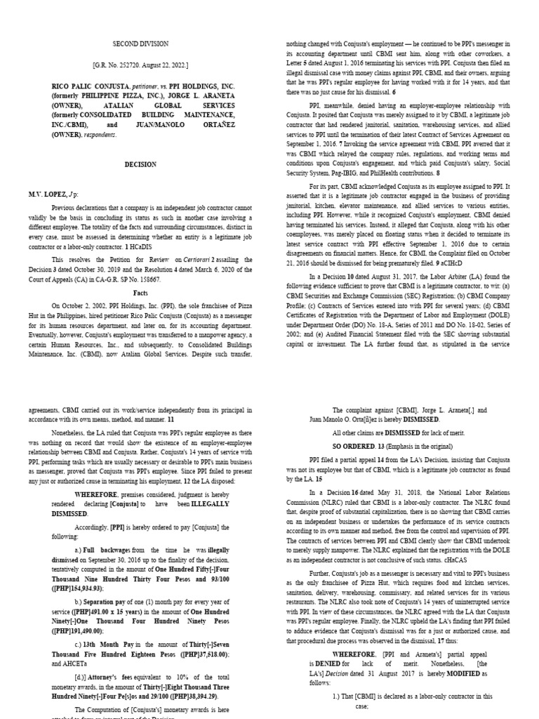 Conjusta v. PPI Holdings, Inc. PDF Employment Legal Liability