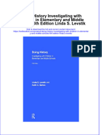 (Download PDF) Doing History Investigating With Children in Elementary and Middle Schools 5Th Edition Linda S Levstik Online Ebook All Chapter PDF