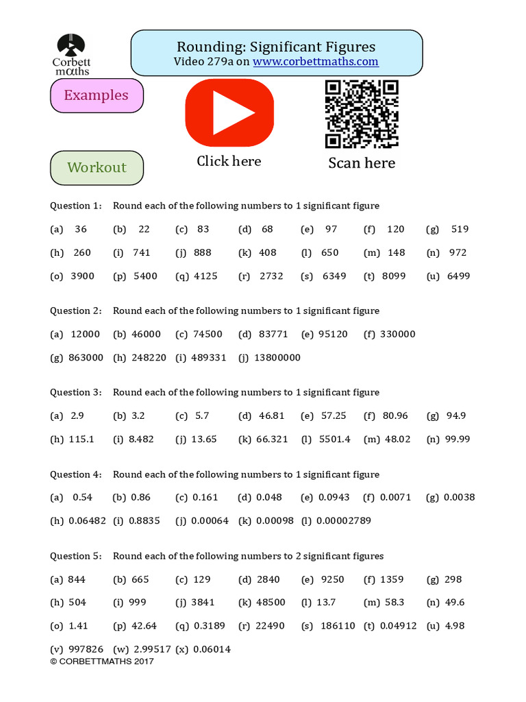 Rounding Numbers: Significant Figures Guide | PDF | Mathematics Of ...