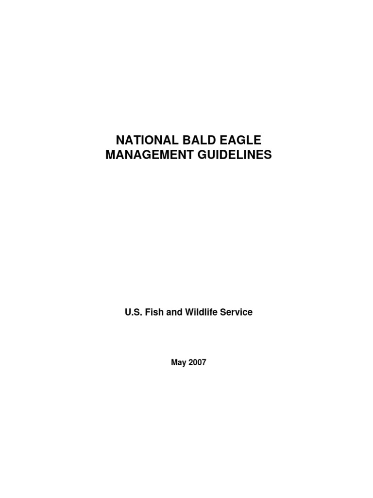 National Bald Eagle Management Guidelines | PDF | Bald Eagle