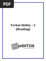 Verbal Ability 2 (Reading)