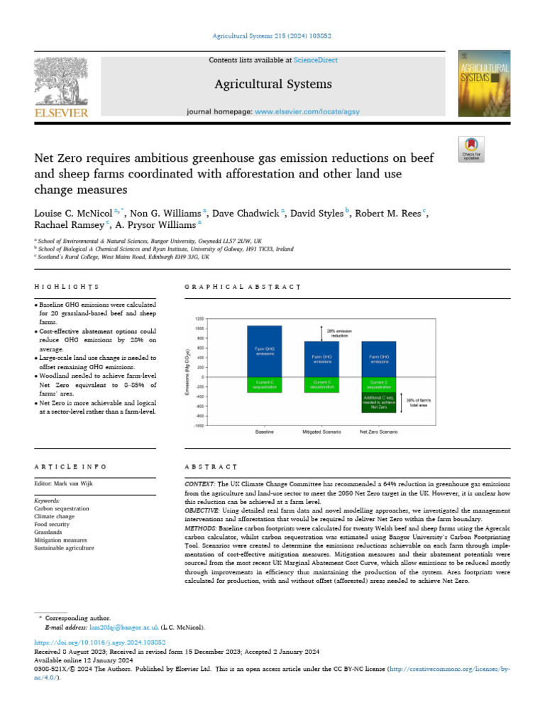 Net Zero Strategies for Beef and Sheep Farms | PDF | Climate Change ...