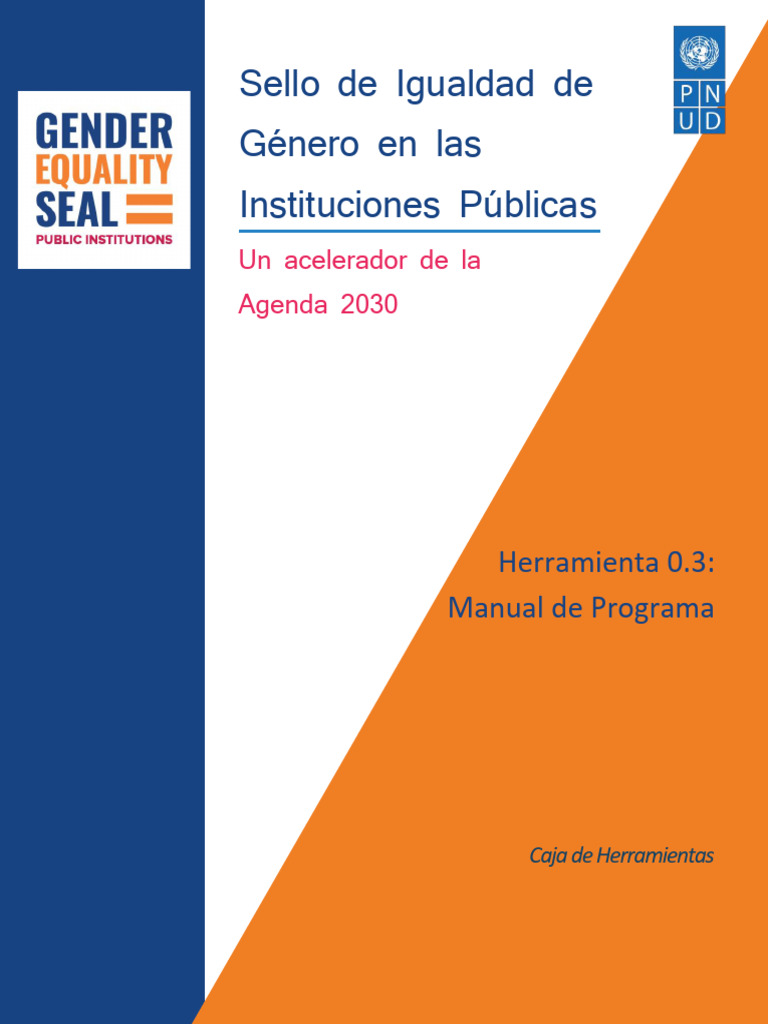 PNUD Herramienta 0.3 Manual de Programa | PDF | Estudios de género ...