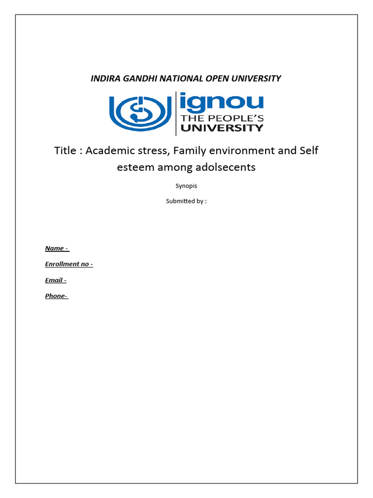 Academic Stress and Self-Esteem in Adolescents | PDF | Self Esteem ...