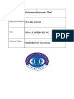 Signal and System - Lab Report-07 - FA19-BEE-140