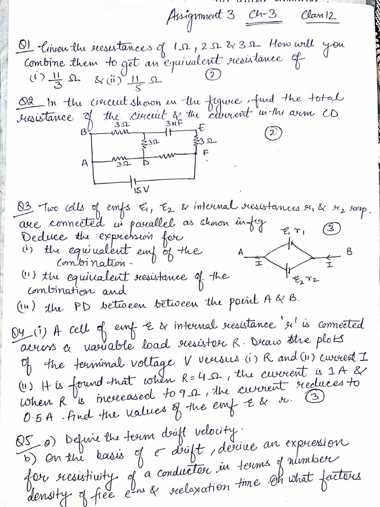 Assignment 3 Class 12 | PDF