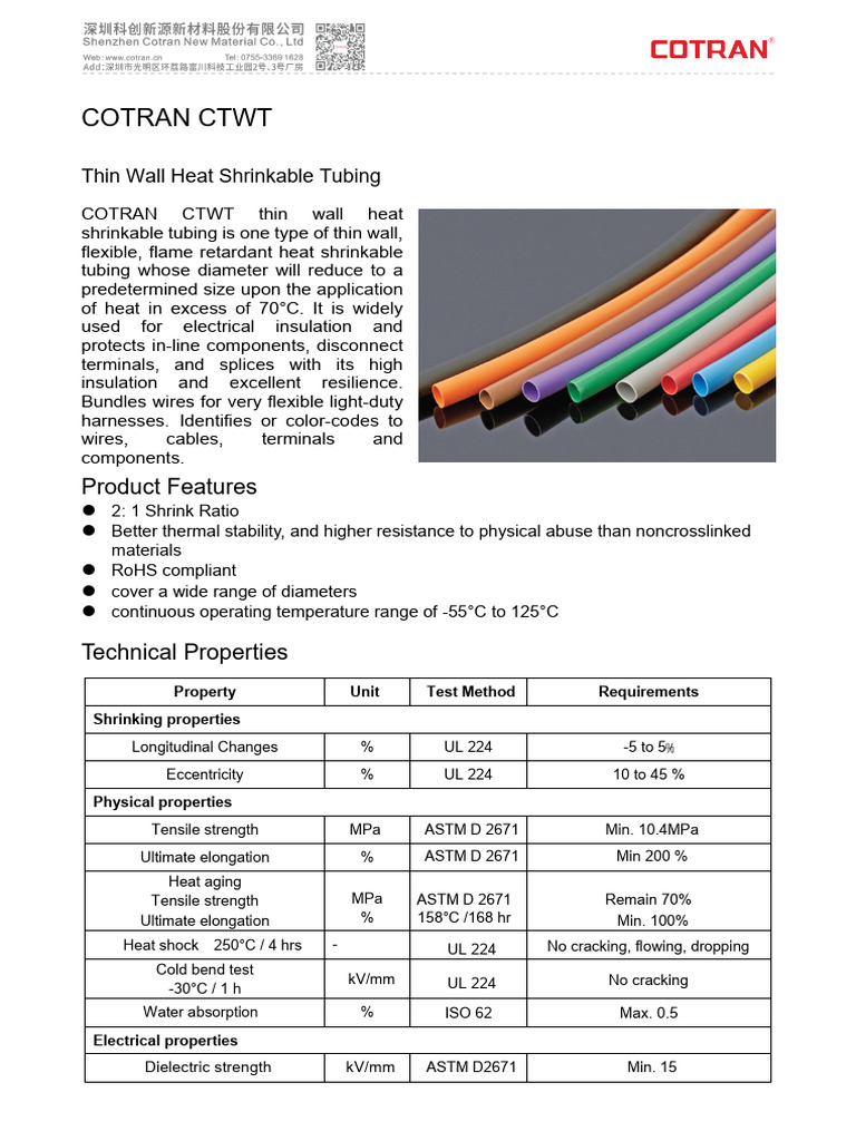 Electrical Insulation Tubing Guide | PDF | Insulator (Electricity ...