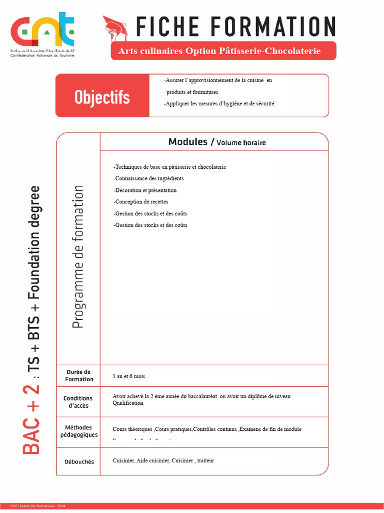 Formation Bac+2 en Tourisme et Hôtellerie | PDF | Tourisme | Hôtellerie