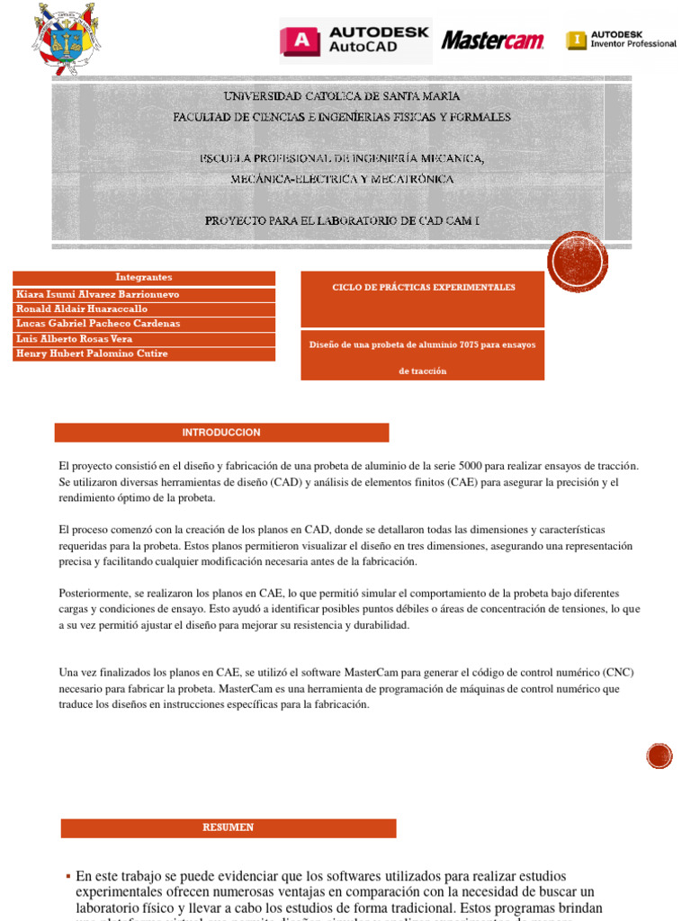 Diseño de Probeta de Aluminio 7075 | PDF | Deformación (ingeniería ...
