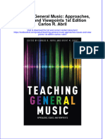 [Download pdf] Teaching General Music Approaches Issues And Viewpoints 1St Edition Carlos R Abril online ebook all chapter pdf 