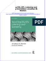 [Download pdf] Teaching Esl Efl Listening And Speaking 2Nd Edition Jonathan M Newton online ebook all chapter pdf 