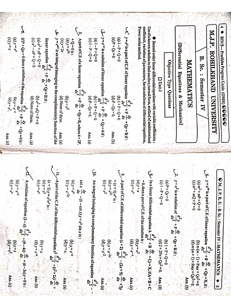 Bsc 4th sem maths model paper pdf