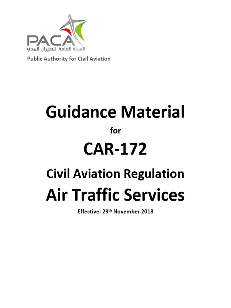 CAR-172 Air Traffic Services Guidance | PDF | Air Traffic Control ...