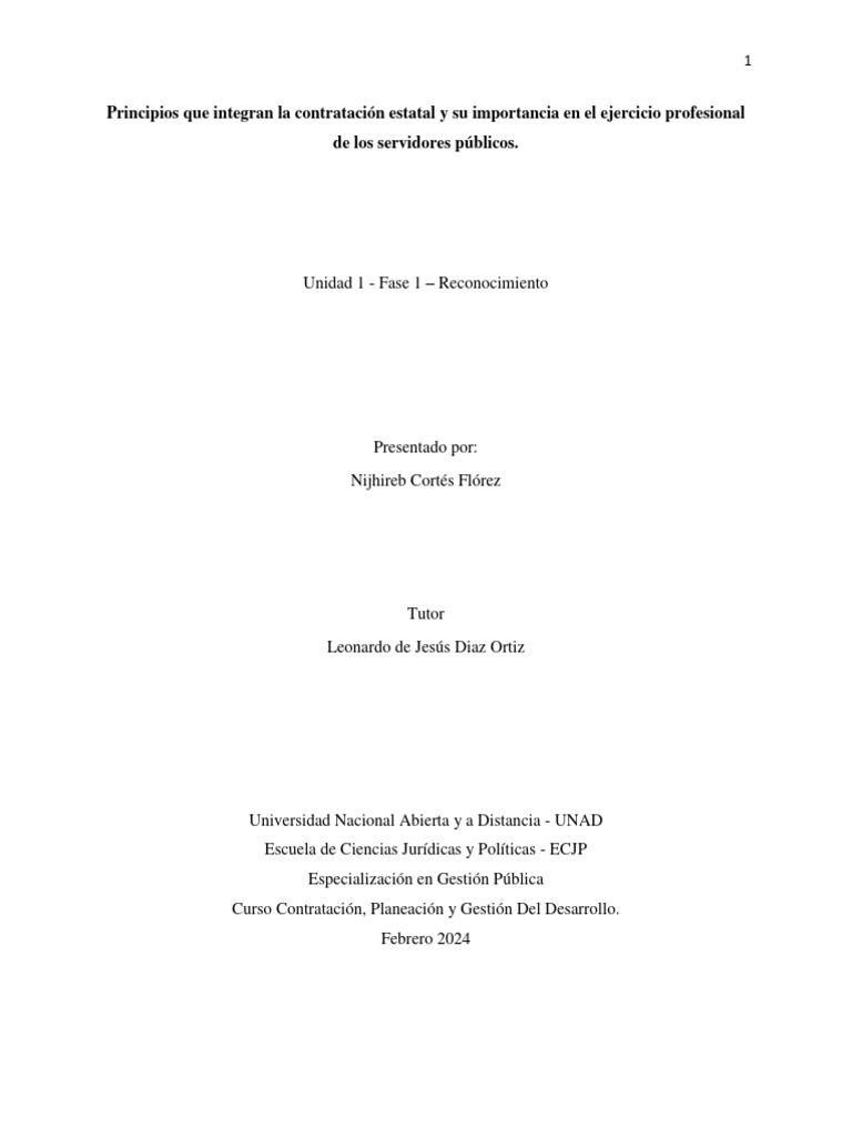 Principios De Contratación Estatal En Colombia Pdf Justicia 
