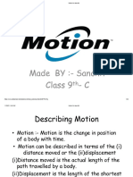 Motion For Class 9th